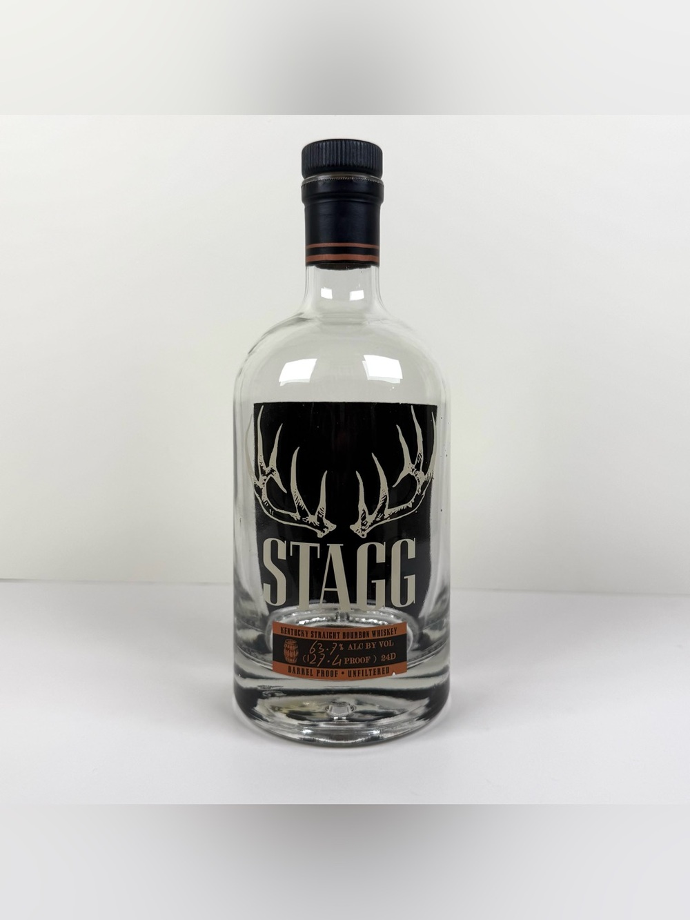 Stagg Jr Straight Bourbon Whiskey Empty Bottle & Cap 127.4 Proof Batch 24D